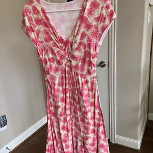 Garnet hill twist front floral dress